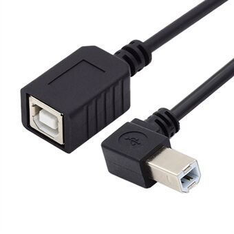 U2-068-LE 20cm Left Angled Design USB 2.0 Type-B Male to Female Adapter Cord Tangle-Free Printer Extension Cable