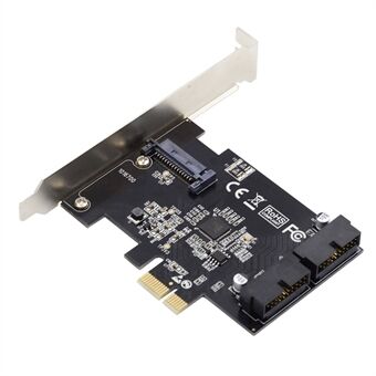 U3-048 PCI-E 1X Express Card till 19Pin 20Pin USB 3.0 Frontpanel Header 5Gbps VL805 Adapter