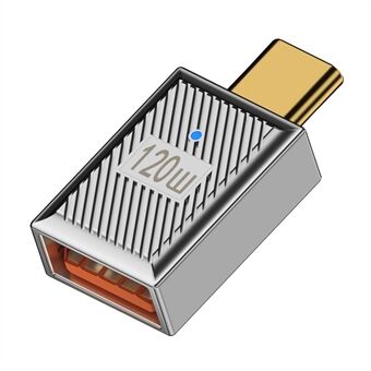 UC-017-SL USB 3.1 Typ C hane till USB 3.0 A hona 10Gbps OTG Data 120W nätadapter för bärbar surfplatta