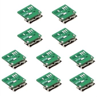 CN-007 10 st Micro USB 3.0 10-stifts honuttag Adapter Kortmonterad SMT-typ med PCB