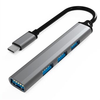U4-C USB C Hub Flash 3.0 + USB 2.0 Converter Bärbar dataöverföring Typ C Hub Adapter Gäller för bärbar dator / bärbar dator / USB-minnen / mobil hårddisk / mus