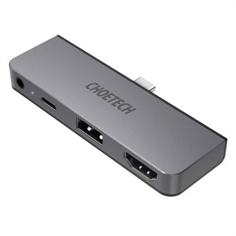 CHOETECH HUB-M13 4-i-1 USB-C till 3,5 mm + Type-C + USB + HD-portar Hub Adapter för bärbar surfplatta