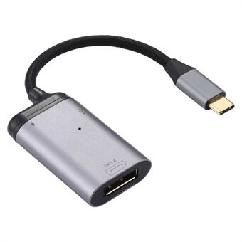 4K Type-C till DisplayPort 1.4 + PD Data Sync Adapter Kabel USB-C till DP hane till hona omvandlare för HDTV