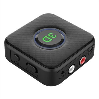 B8 2-i-1 Bluetooth 5.1-mottagaresändare RCA 3,5 mm AUX Audio 3D-ljudadapter för bil-TV-högtalare