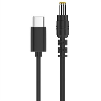 20V USB-C till DC 5,5x2,5 mm nätadapterkabel PD 65W laddningssladd PVC-skal Typ-C förlängningsladdningskabel