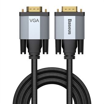 BASEUS Enjoyment Series VGA till VGA videokabel 1080P VGA-kabel 2m för TV-projektor - mörkgrå