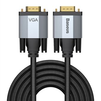 BASEUS Enjoyment Series VGA till VGA videokabel 1080P VGA-kabel 3M för TV-projektor - mörkgrå