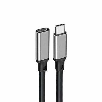 0.2m PQ106 USB-C Male to Female Fast Charging Extender Cable PD100W 5A 10Gbps Type-C Data Cord