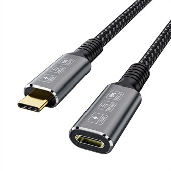UC-040-USB4 0.8m Type-C Male to Female 40Gbps 8K Ultra HD Video Cable 100W PD Fast Charging Cord