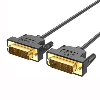 QGEEM QG-HD15 1,8 m DVI hane till DVI hane kabeladapter Dual-Link sladdkonverterare Stöd 2560x1600 / 60Hz Kompatibel med DVI-D (24 + 1)