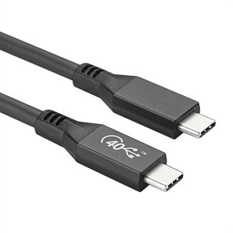 USB4-kabel USB-IF 40Gbps PD3.0 100W Superladdning USB-kabel Höghastighetsdatasynkroniseringssladd kompatibel med Thunderbolt 3 (0,5m)