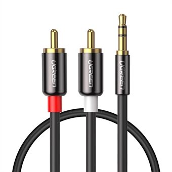 UGREEN 10749 1-Meter 3.5mm Male to 2RCA Male Stereo Y Splitter RCA Cord for Smartphones/Speakers/Tablets/HDTV/MP3 Players