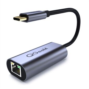 QGEEM UA05 USB-C till RJ45 Ethernet 1000Mbps LAN nätverksadapterkabel för MacBook