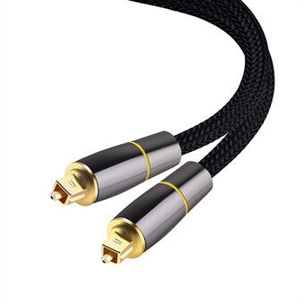 1 m digital fiberoptisk ljudkabel SPDIF Line 5.1-kanals anslutningstråd för Soundbars/stereosystem/förstärkare (gul Ring)