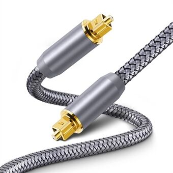 15 m Toslink guldpläterad optisk kabel, digital optisk ljudkabel, dragavlastande fiberoptisk linje för PS4 Xbox (stil A)