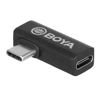 BOYA BY-K5 L-Shape Type-C Extension Adapter for Cell Phone Tablet Laptop USB-C Male to Female 90 Degree Angled Adapter Converter