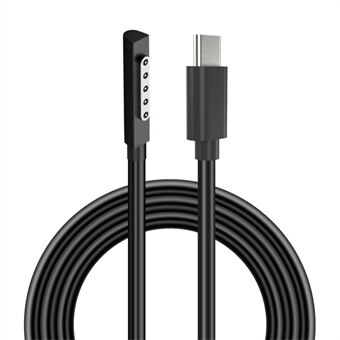 PD 65W snabbladdningskabel för för Microsoft Surface RT / Surface Pro 1 2 , magnetisk typ-C-kabel strömförsörjningskabel