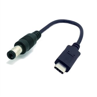 USB 3.1 Typ C USB-C till DC 5,5 2,5 mm strömkontakt Förlängningskabel för Apple New Macbook - Svart