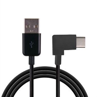 CY 90 grader rätvinklad USB 3.1 Typ C hane till USB 2.0 hane-kabel för surfplatta och mobiltelefon 2m