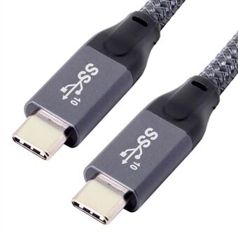 0,5 m USB C till USB C-kabel 3.1 Gen 2 10 Gbps laddningskabel för videodataöverföring med E-markör