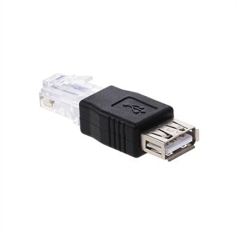 Lätt bärbar USB till RJ45-adapter USB2.0 hona till Ethernet RJ45 hane-adapterkontakt
