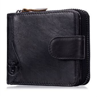 BULLCAPTAIN 033 Top-layer Cowhide Plånbok Billfold Card Bag-påse med RFID-blockeringsfunktion (horisontell stil)