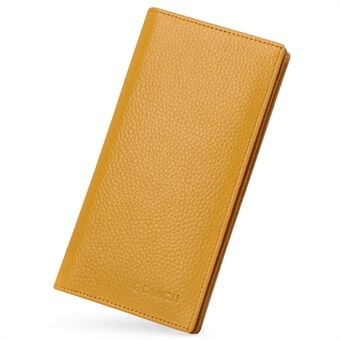 GOLACLL GLQ169 Kohudsläder RFID-blockerande lång plånbok Kvinnor Clutchkorthållare Myntväska