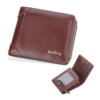 BAELLERRY D9190 Horisontell trevikt kort plånbok PU-läderkorthållare Påse Dragkedja Myntväska