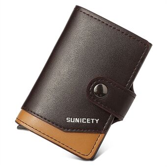 SUNICETY RFID blockerande plånbok ID-korthållare Väska Kreditkortsfodral Auto Pop-Up Design