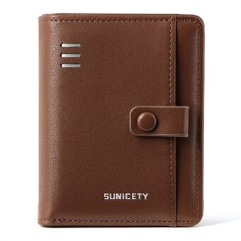 SUNICETY Business Style Plånbok för män, Anti- Scratch PU Läder RFID Blockerande Kontant Pengar Förvaringsväska Kort Bärväska med flera kortplatser