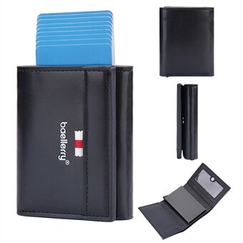 BAELLERRY D9212 RFID-blockerande kreditkorts-ID-korthållare Lätt popup-plånbok