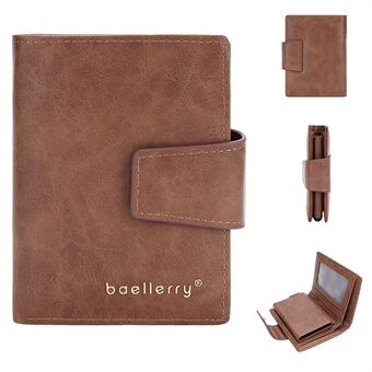 BAELLERRY DR102 PU-läder+aluminium RFID-blockerande korthållare Bärbar kortväska Liten plånbok