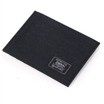 JEMINAL 31811# Män Canvas Ultra Slim ID-kortsväska Minimalistisk kreditkortshållare