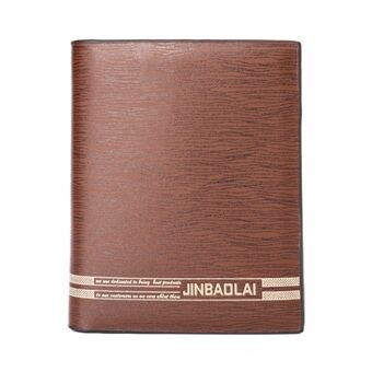 JINBAOLAI Multipurpose PU Läder Vintage Tri-fold kort plånbok för män