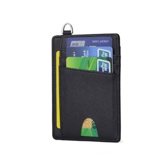 Cross Skin Anti-magnetisk RFID ID-kort Bankkort Stöldskyddad plånboksficka Busskortväska med Ring