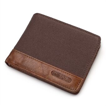 Fritidsmän Bi-fold Plånbok Kort Mynthållare Slim äkta läder kort plånbok