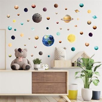 N1138 Cosmic Planets Väggdekaler Home Decor DIY PVC-tapeter för Kids för barnrum (ingen EN71-certifiering)