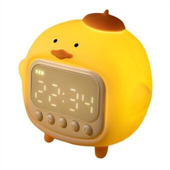 C15 Cartoon Duck Väckarklocka ABS+PC Telefonkontroll Barn Snooze Alarm Nattljus