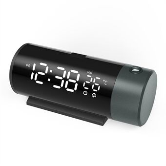 1006 Multifunktionell dubbel väckarklocka Tid / Temperatur Projektion LED-skärm Digital klocka