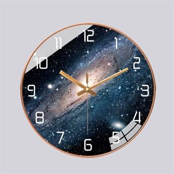 12inch Nebula Starry Sky Silent Quartz Round Home Office Wall Clock