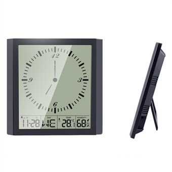TS-8675 Multifunktionell elektronisk väggklocka Intelligent storskärm digital display väckarklocka Hemtermometer Hygrometer