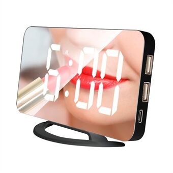 TS-8201 LED-spegel Digital Display Skrivbordsklocka Skrivbordssminkspegel Automatisk ljuskänslig elektronisk väckarklocka