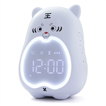 XR-MM-C2110 Cute Tiger Shaped Alarm Clock Creative Electronic Clock Multifunction Study Training Time Setting Touch Controlled Clock