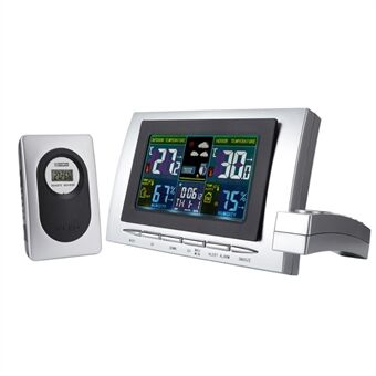 TS-H134G trådlös väderstationsklocka Temperatur- och luftfuktighetsmätare Väderprognos Digital bordsklocka för inomhus Outdoor