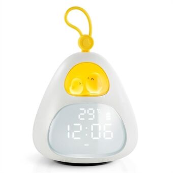 K-1070 LED Smart Bird Nest Time Väckarklocka Väckningslampa sänglampa Sovrum Skrivbord åtfölja digital sovande nattlampa