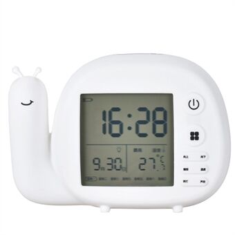 LJA-004 Röststyrning Liten snigelformad nattväckarklocka Silikon Digital bredvid väckarklocka för barn Present