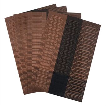 Set med 4 rektangulära västerländska bordstabletter av PVC, vävda halksäkra värmebeständiga mattor för köksplatta