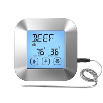 TS-82 Kök Matlagning Kötttermometer LED-skärm Pekskärm Elektronisk timingtermometer med sond