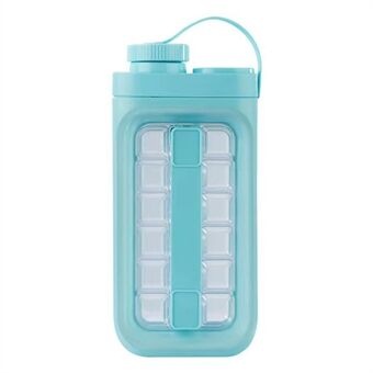 2 i 1 Istärningsform Vattenkokare Portabel 17 Fack Ismaskinflaska (BPA-fri, inget FDA-certifikat)
