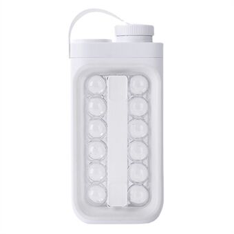 2 i 1 Bärbar 17 Rutor Isbollstillverkareflaska Rund isformkanna (BPA-fri, Inget FDA-certifikat)